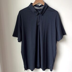 Tommy John Men's Navy Polo Shirt Pima Cotton Modal Blend Bus. Casual Size 2XL